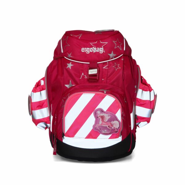Ergobag Fluo Seitentaschen Zip Set mit Reflektorstreifen Pink