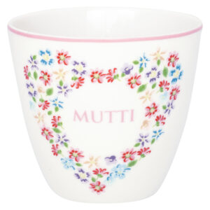 GreenGate Latte Cup “Mutti” white