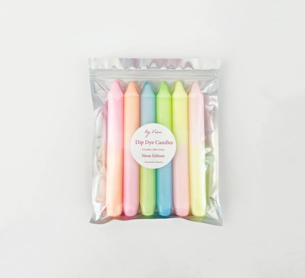 Dip Dye Kerzen Set "Neon"